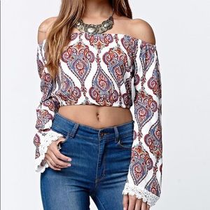 Pacsun Cropped Off the Shoulder Top